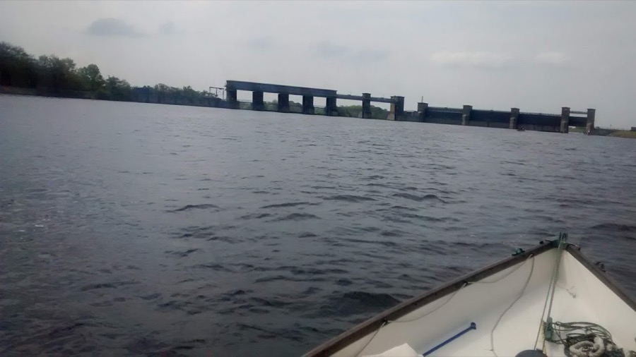 Approaching the weir