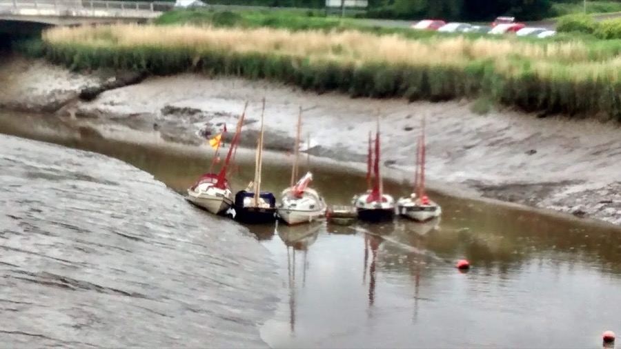 On the pontoon at Bunratty.